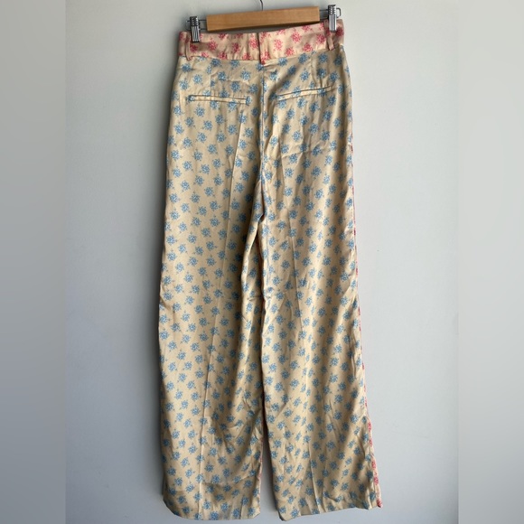 Zara satin printed pleated trouser - Picture 5 of 9